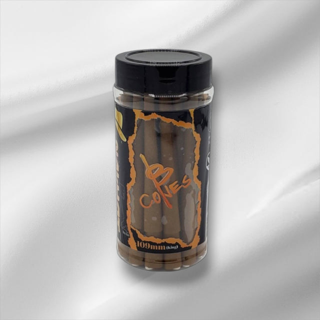 B-Cones 109mm (King) "Brown Hemp" Cones [50 cone per jar]