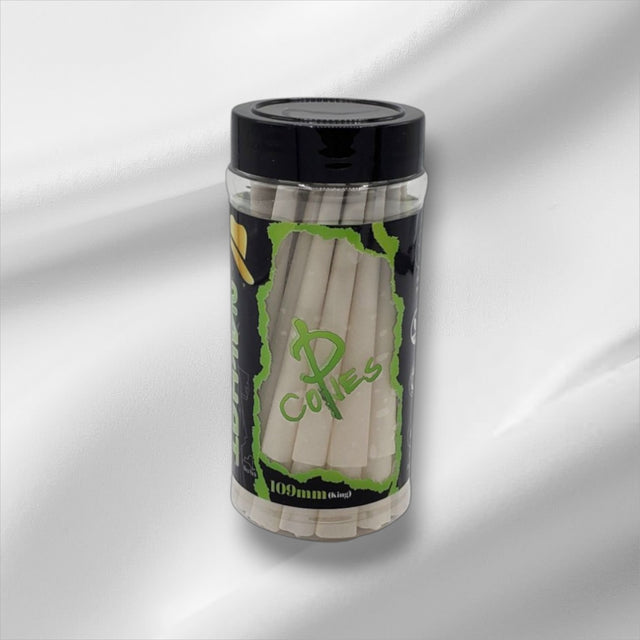 P-Cones 109mm (King) "Organic Hemp" Cones [50 cones per jar]