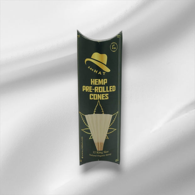 P-Cones 109mm (King) "Organic Hemp" Cones [12 cones per box]
